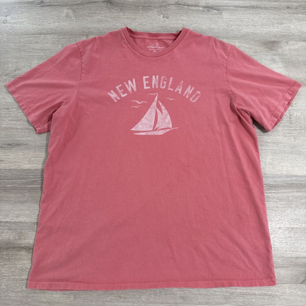 Vineyard Vines Shirt Men’s 2XL Red New England Sailboat Regatta Graphic